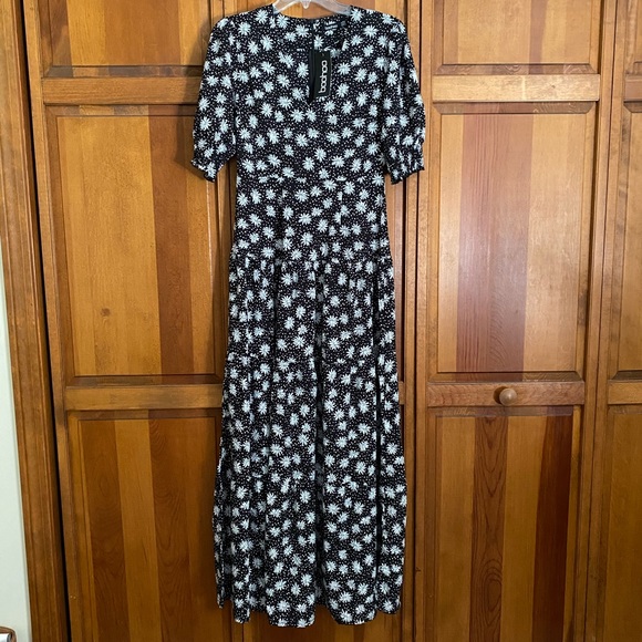 boohoo floral 2 in 1 maxi dress